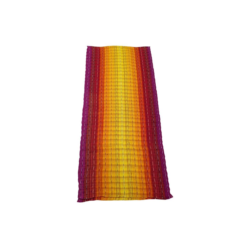 Rainbow Scarf Stripe Red Orange Yellow Purple Woven Rectangular - Picture 4 of 8